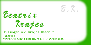 beatrix krajcs business card